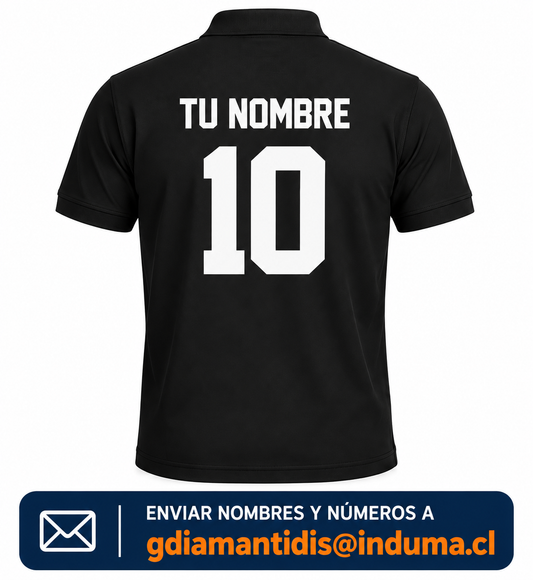 Polera Futbol Personalizable nombre logo y número